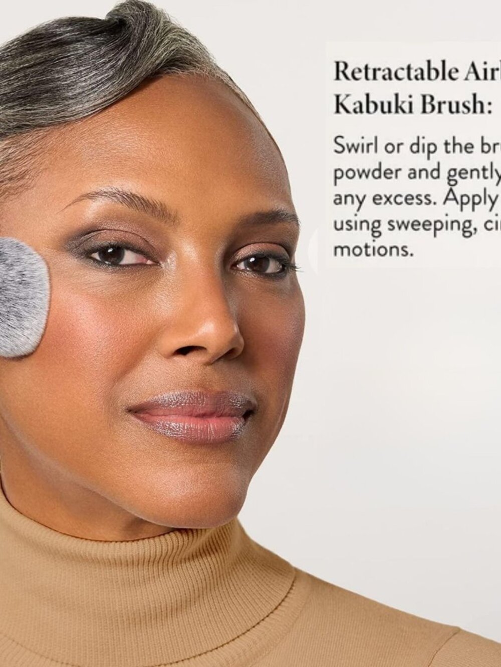 NEW Laura Geller Retractable Airbrush Kabuki Foundation Powder Makeup Brush - Picture 3 of 8